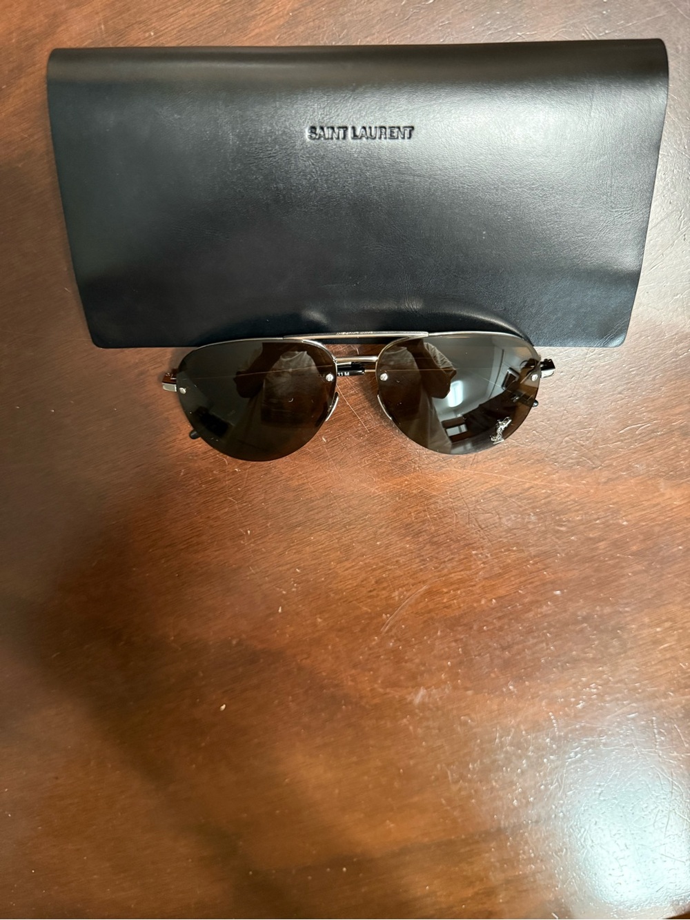Saint Laurent Classic 11 M 002 silver with brown - Picture 2 of 14